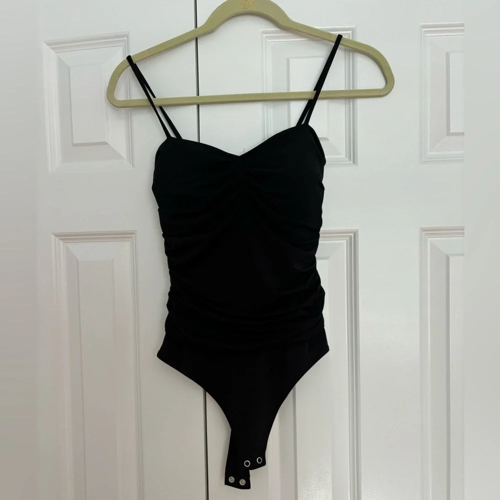 Express Black Body Contour Swimsuit - Picture 2 of 5